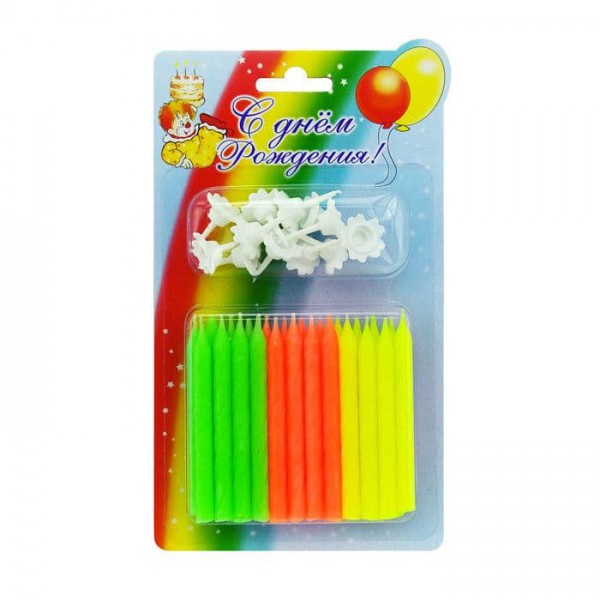 Свечи тортовые классические (Ассорти) фото