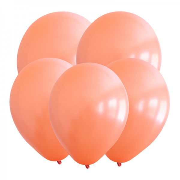 Латексный шар без рисунка "Коралл" 12"/30 см + гелий + Hi-Float* фото