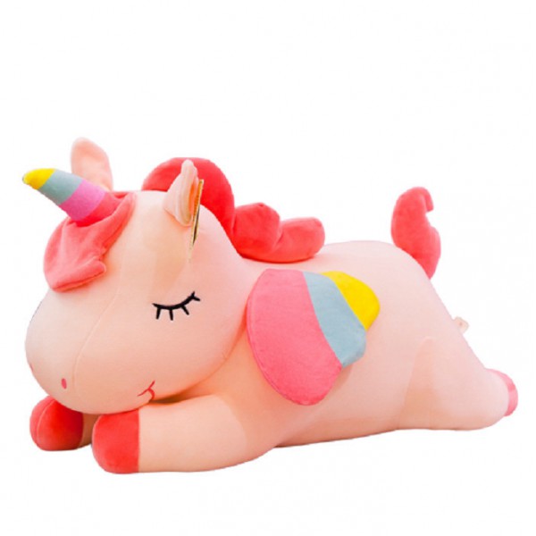 Единорог радужные крылья лежит 30 см МИКС фото 2