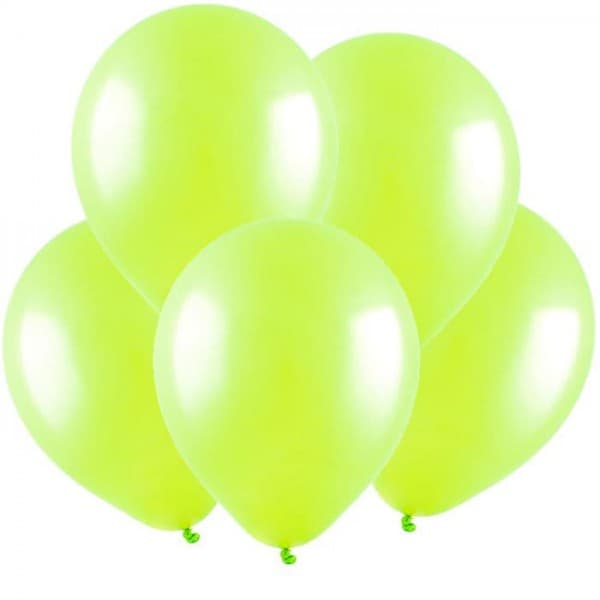 Латексный шар без рисунка "Лайм" 12"/30 см + гелий + Hi-Float* фото