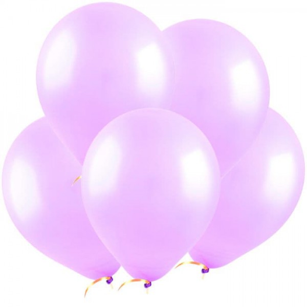 Латексный шар без рисунка "Сиреневый" 12"/30 см + гелий + Hi-Float* фото