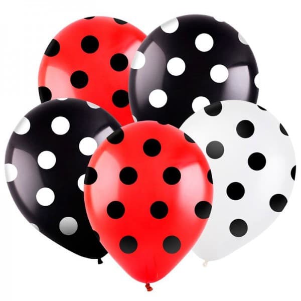 Латексный шар с рисунком "Горох" 12"/30 см + гелий* фото