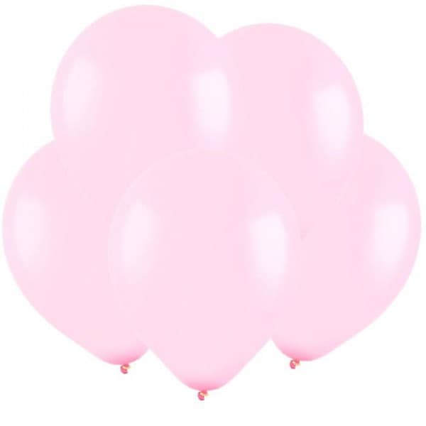 Латексный шар без рисунка "Светло-розовый" 12"/30 см + гелий + Hi-Float* фото