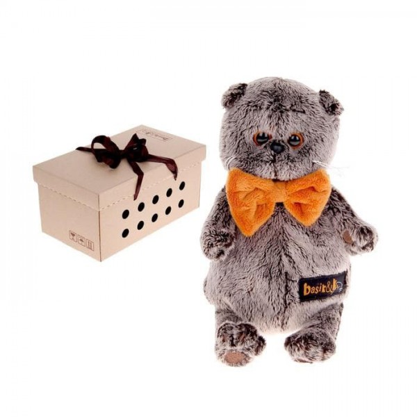 Басик в рыжем бархатном банте 22 см фото 2