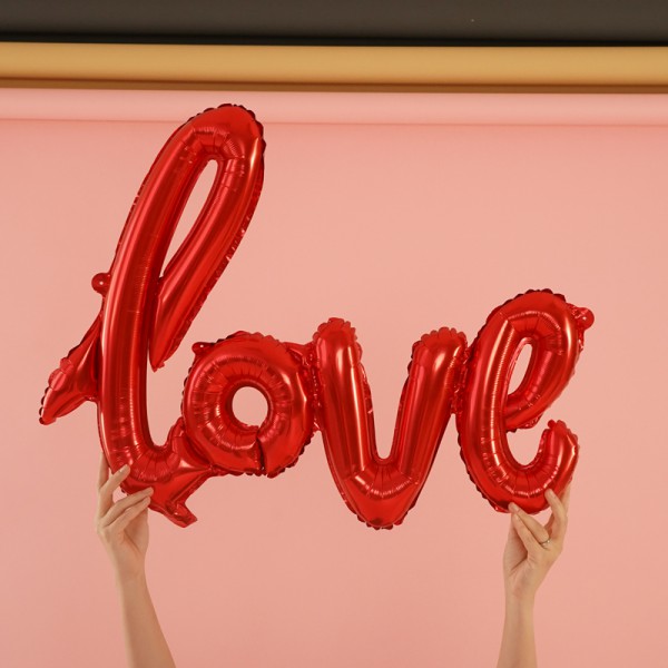 Шар надпись "LOVE" Красная 39"/100*68 см фото 2