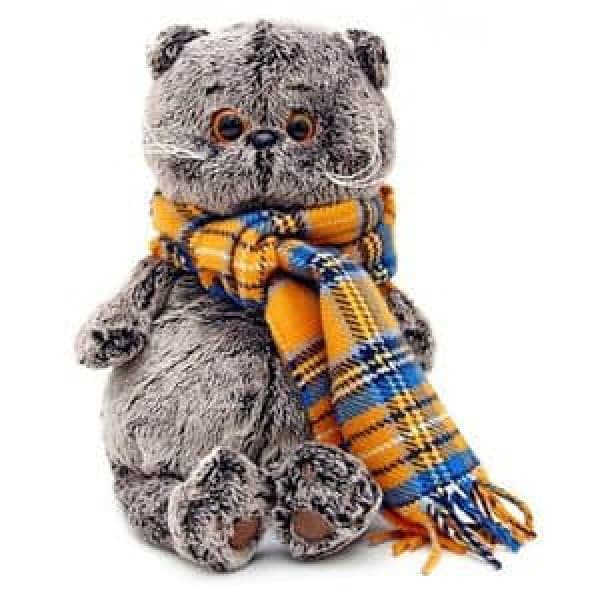 Басик и шарф в клеточку 19 см фото 1