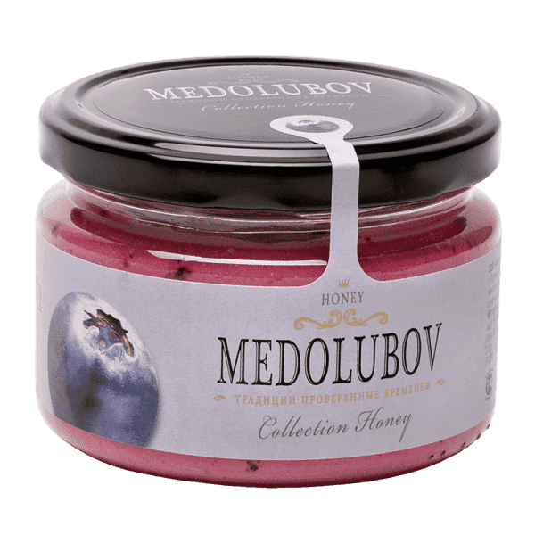 Крем-мёд Медолюбов с черникой, 250 мл фото