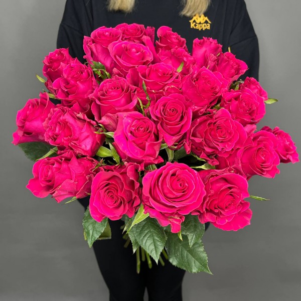 25 розовых роз фото 1