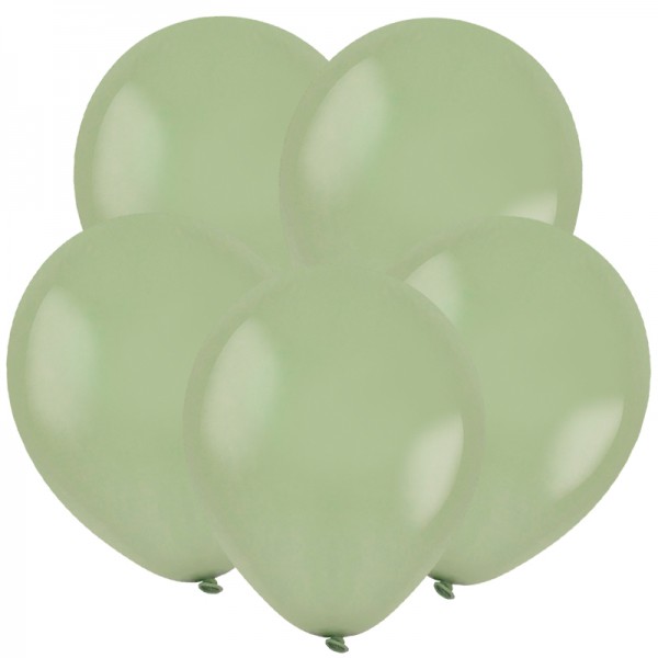 Латексный шар без рисунка "Серо-зеленый" 12"/30 см + гелий + Hi-Float* фото