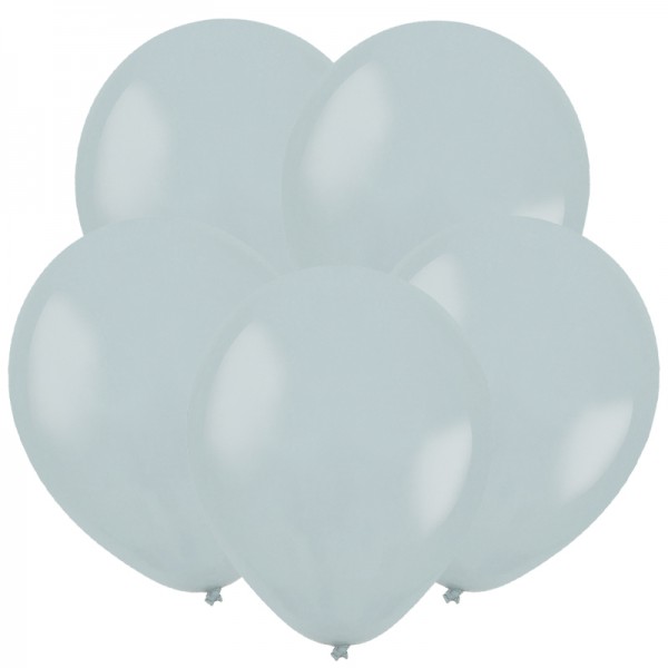 Латексный шар без рисунка "Серо-голубой" 12"/30 см + гелий* фото