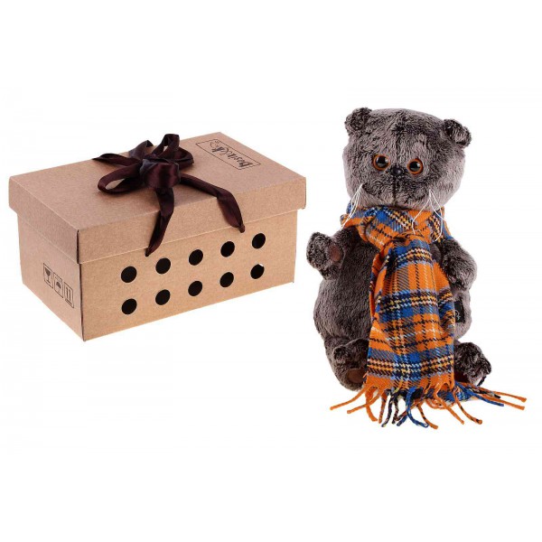 Басик и шарф в клеточку 19 см фото 2