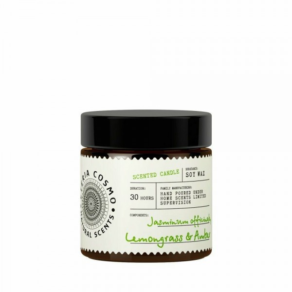 Ароматическая свеча в банке Жасмин лемонграсс и амбра ETERIA COSMO 88 г фото
