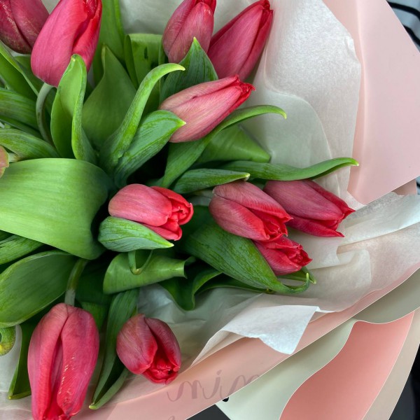 Букет из 15 тюльпанов фото 3